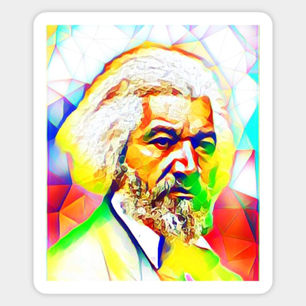 Frederick Douglass Colourful Portrait | Frederick Douglass Artwork 12 Sticker by JustLit